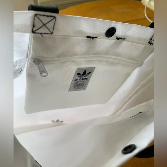 Adidas Originals White and Orange Tote Bag - Picture 3 of 13